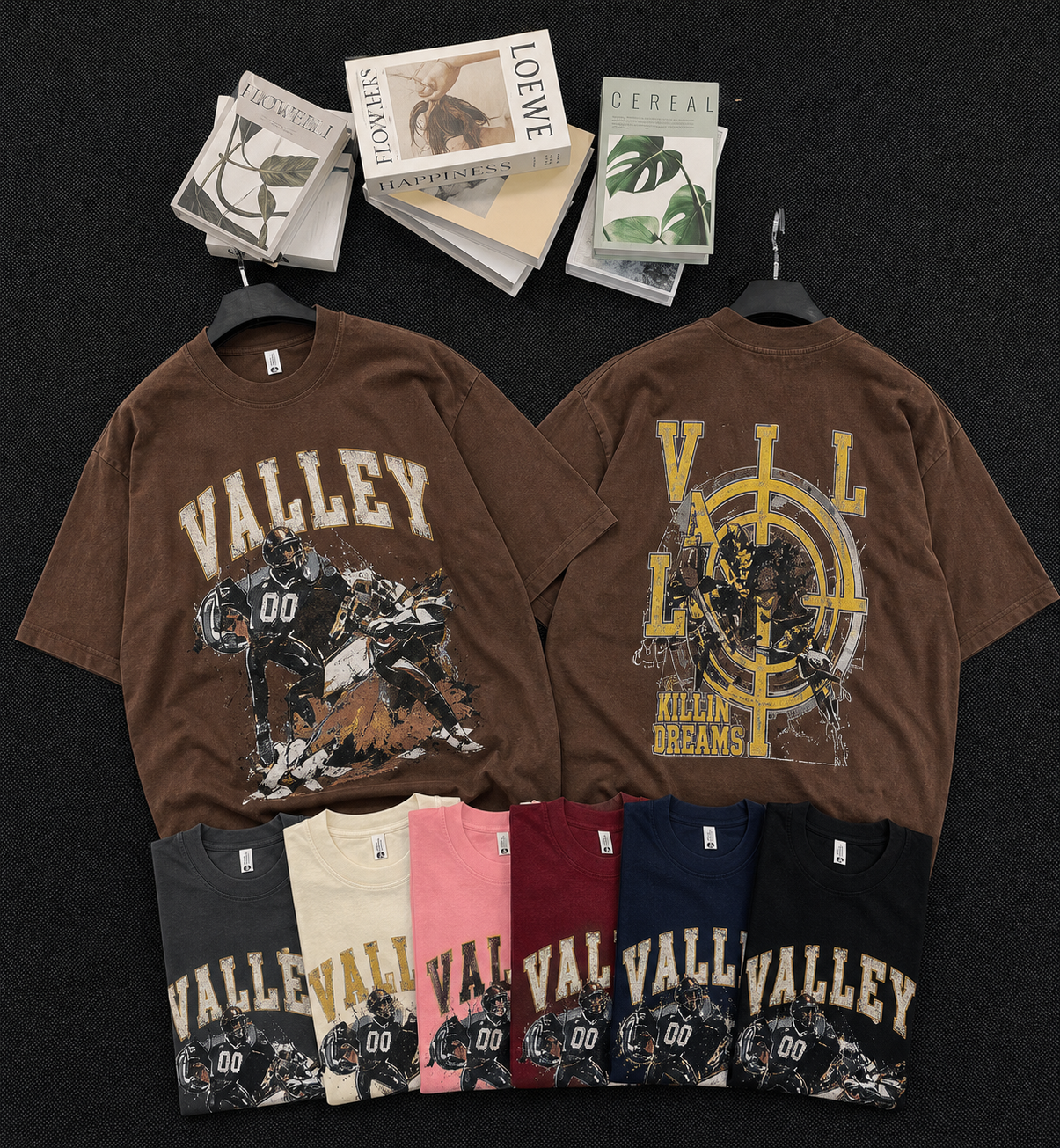 004 Vintage American-Style Distressed Number Short Sleeve T-Shirt