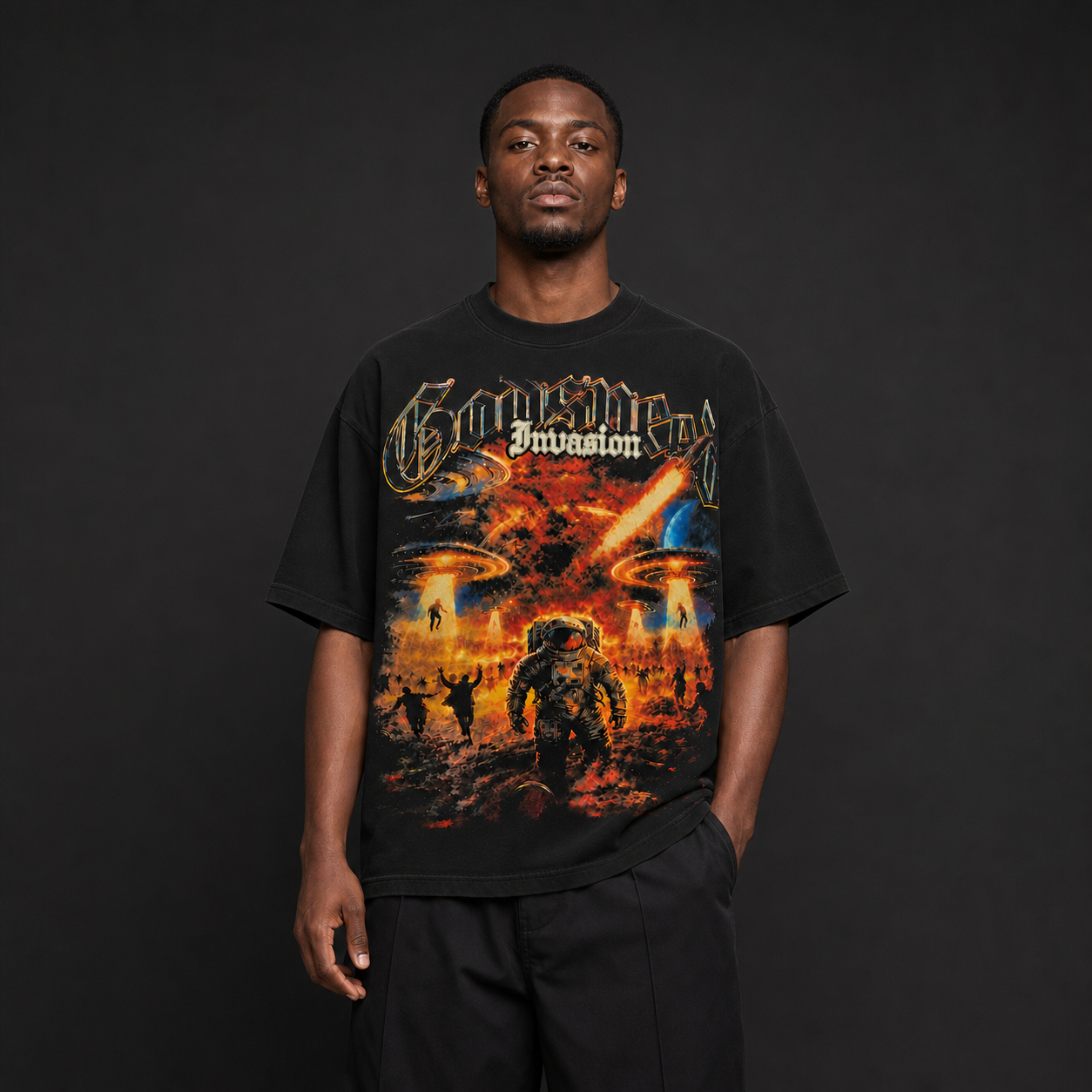 102 Vintage American-Style Distressed Number Short Sleeve T-Shirt