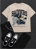 110 Vintage American-Style Distressed Number Short Sleeve T-Shirt