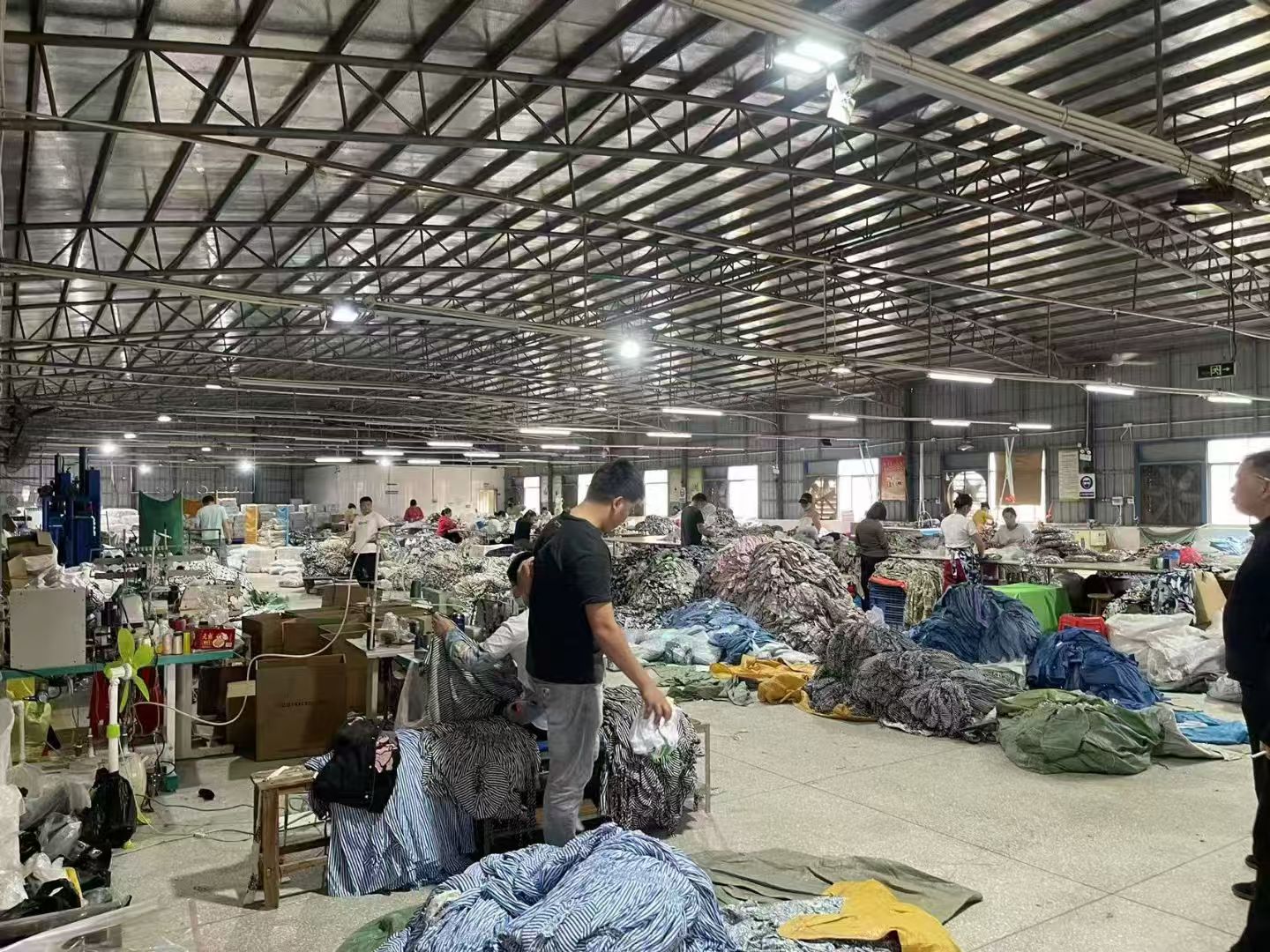 Garment production floor inside our China factory