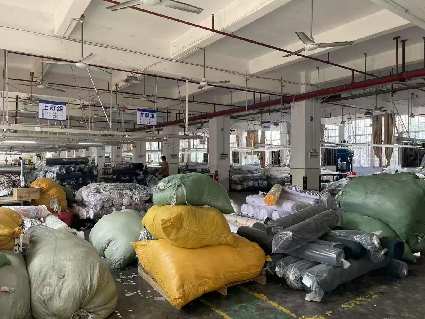 Fabric and materials prepared inside our China factory